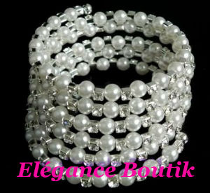 Bracelet perles et strass