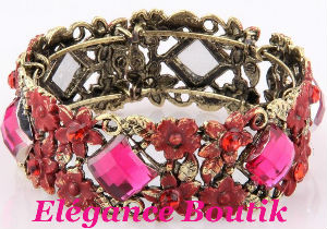 Bracelet pierres roses