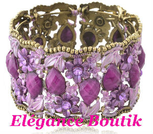 Bracelet pierres violet