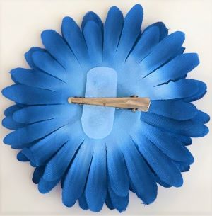 Barrette fleur bleue
