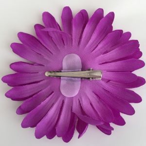 Barrette fleur mauve