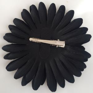 Barrette fleur noire