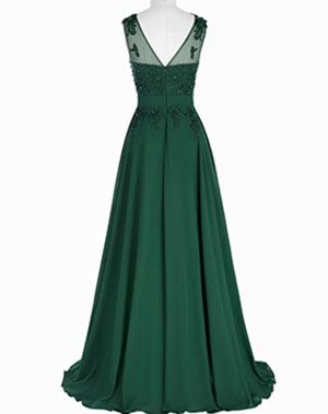 Robe de soirée verte